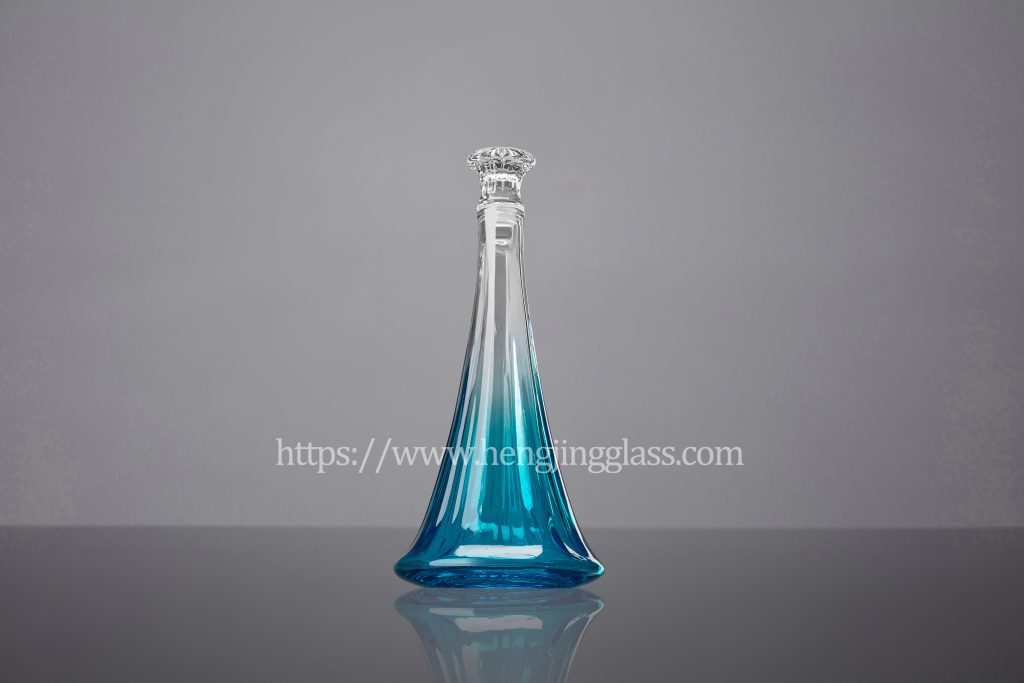 350ml HJ-BP021 Blue Gradient Liquor Bottle