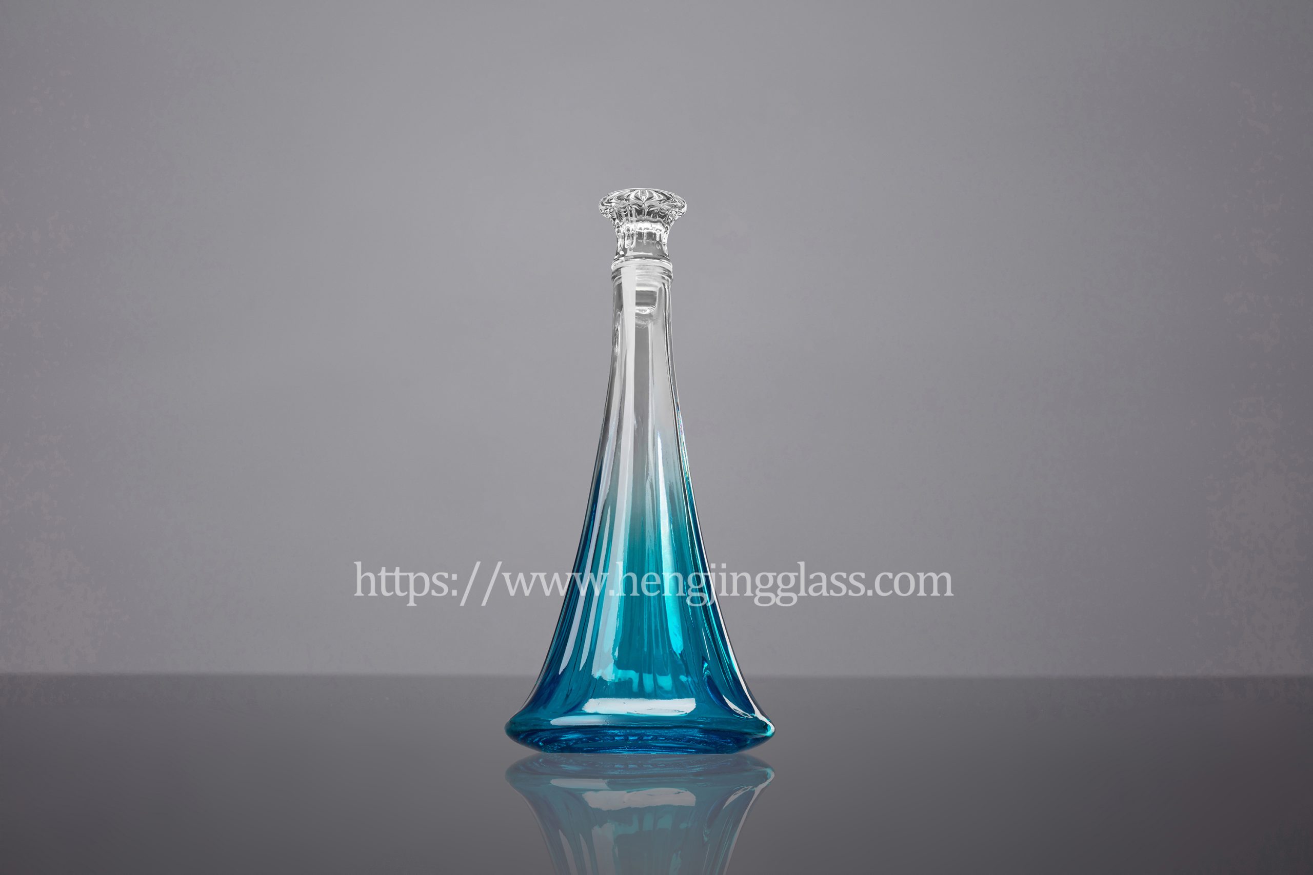 350ml HJ-BP021 Blue Gradient Liquor Bottle