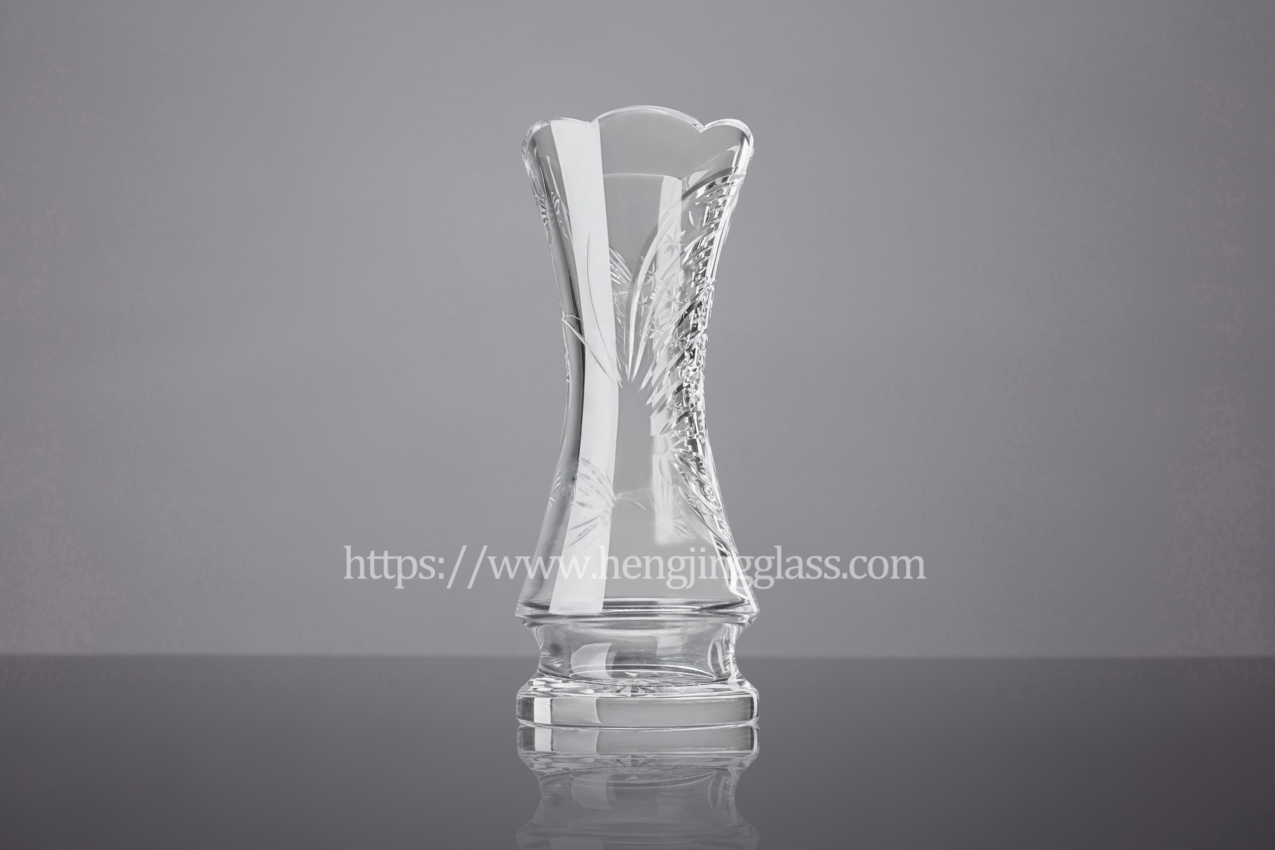 Premium Engraved Glass Vase HJ-V01