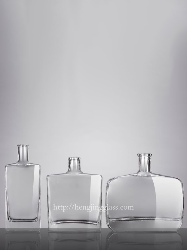 700ml HJ-Y052 Two Square Brandy Bottle/XO Bottle