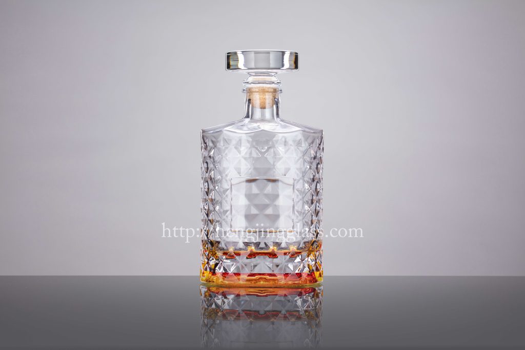 700ml Bottom Painting Color Glass Bottle HJ-Y040