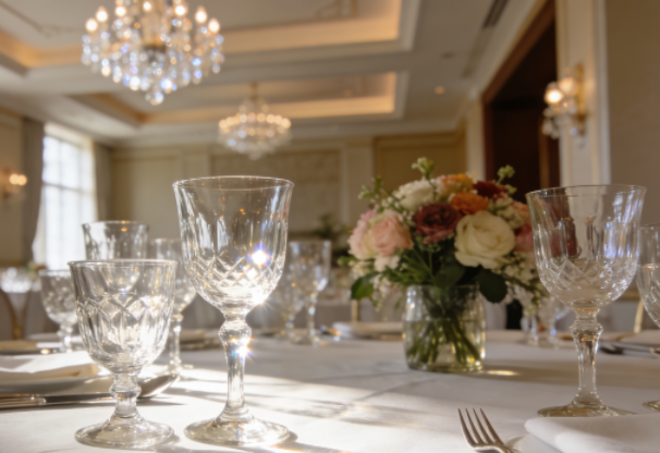 glass cups for events