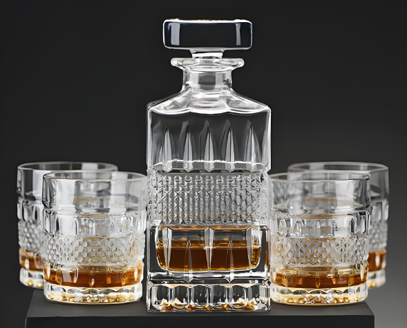 applications of custom whiskey bottles and glasses