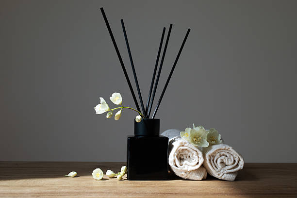 Black glass aromatherapy bottle