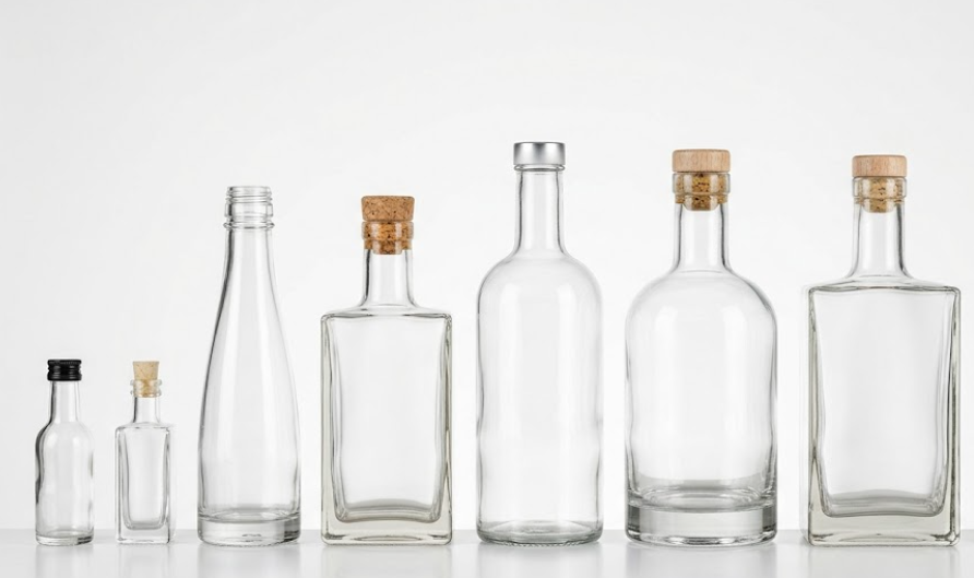 Wholesale liquor glass bottles in different shapes