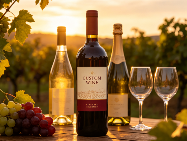 custom wine bottles application