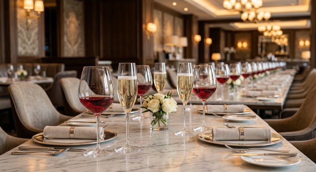 Commercial champagne glasses bulk order for restaurant supply